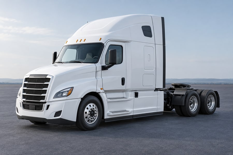 Semi truck tractor without a trailer
